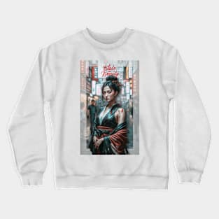 Proud Warrior: Resilient Japanese Woman Crewneck Sweatshirt